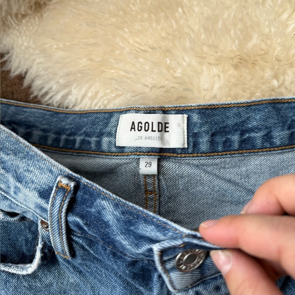 Agolde Parker Long Shorts in Occurrence - Picture 3 of 6